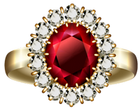 a ruby and diamond ring